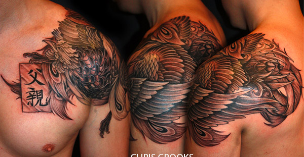 tatoo oiseau japonais