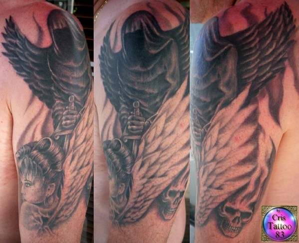 tatouage ange contre démon