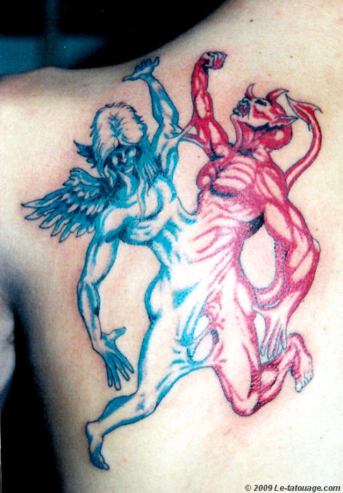 tatouage ange démon