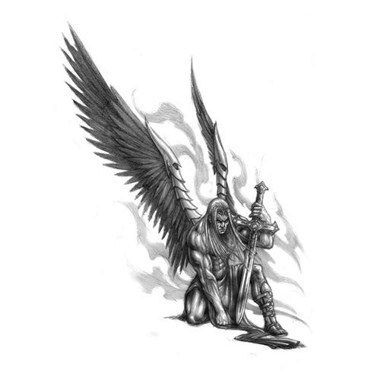 tatouage ange guerrier