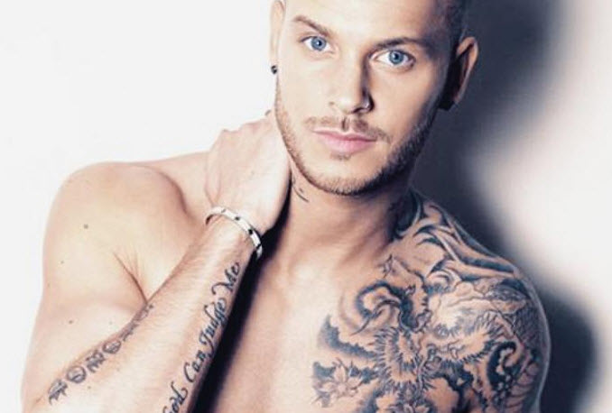 tatouage ange matt pokora