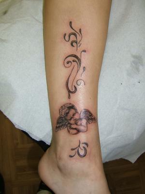 tatouage ange original
