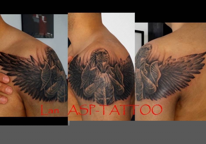 tatouage ange original