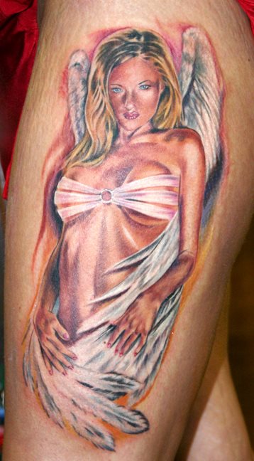 tatouage ange pin up