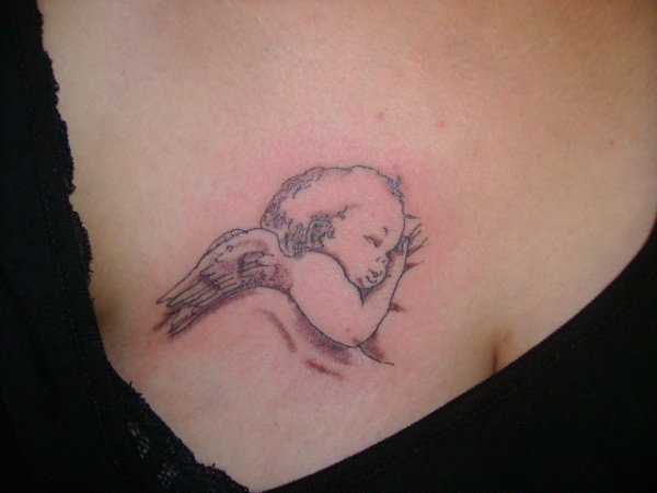 tatouage ange qui dort