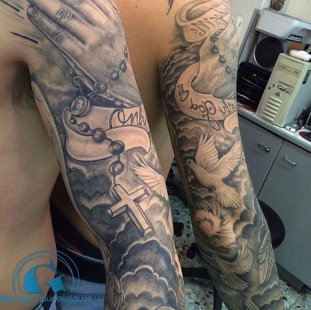 tatouage ange religieux