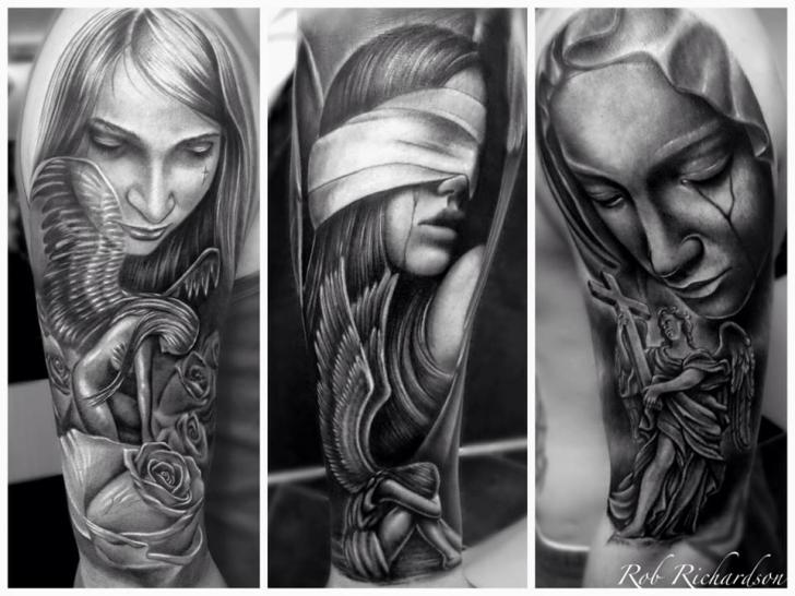 tatouage ange religieux