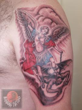 tatouage ange saint michel