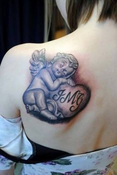 tatouage ange simple