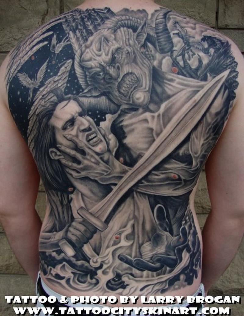 tatouage ange vs démon
