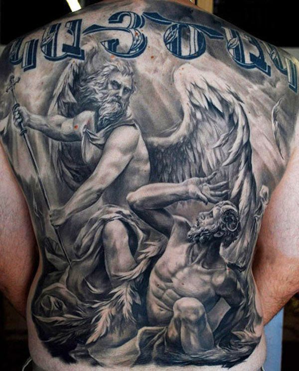 tatouage ange vs démon