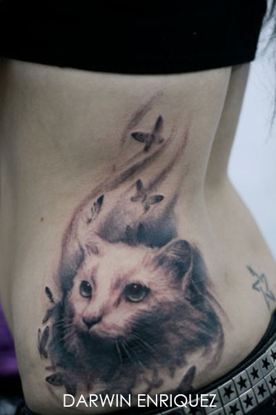 tatouage animaux chat