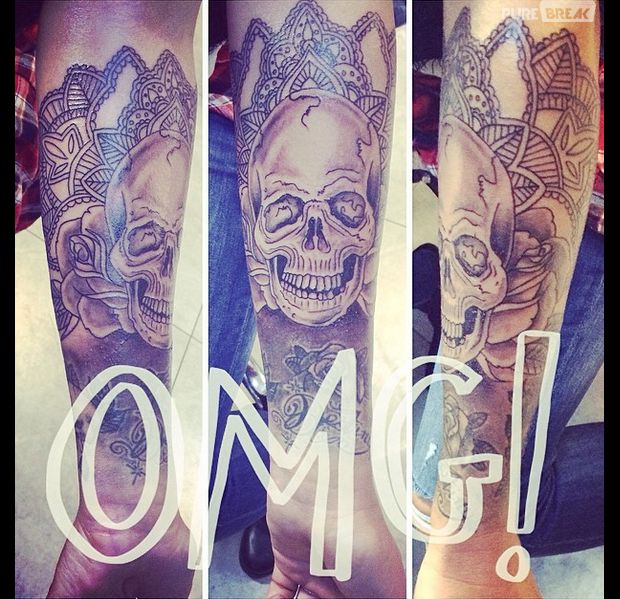 tatouage avant bras caroline receveur