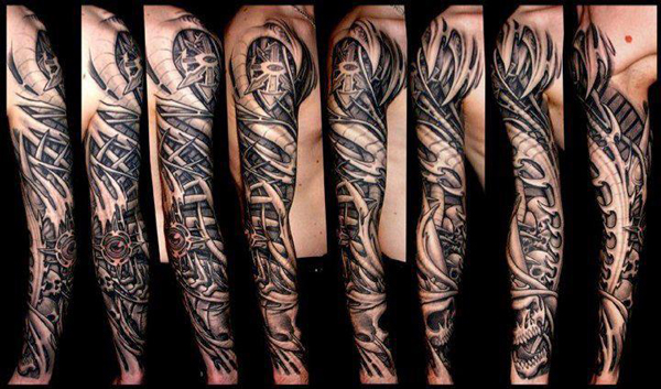 tatouage avant bras homme biomecanique