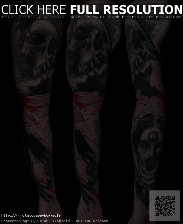 tatouage avant bras homme gothique