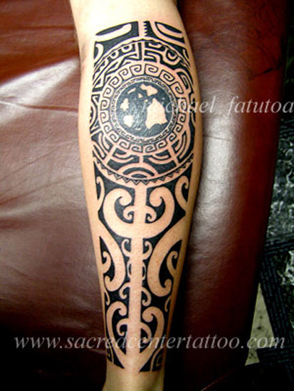 tatouage avant bras polynésien