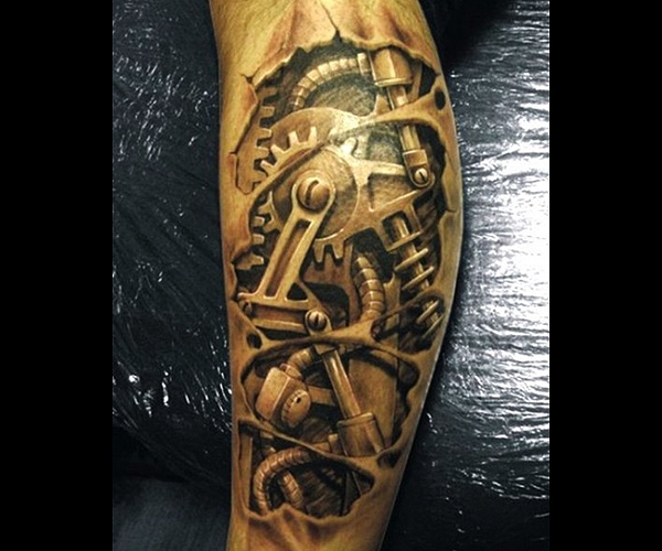 tatouage avant bras robot