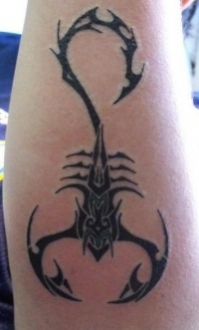tatouage avant bras scorpion