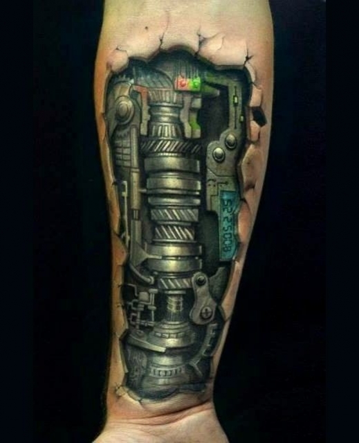 tatouage avant bras terminator