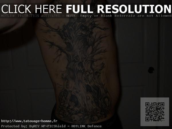 Tatouage biomecanique arbre