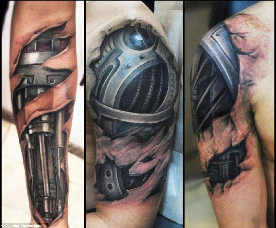 tatouage biomecanique biceps