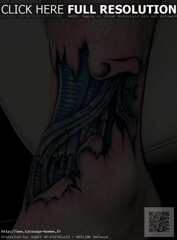tatouage biomecanique cheville