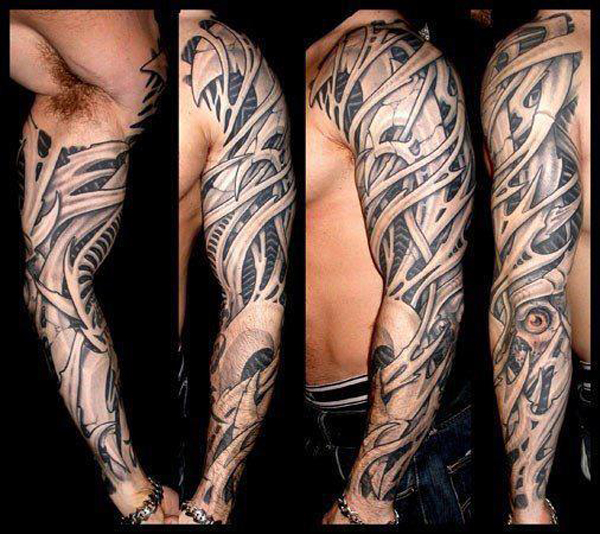 tatouage biomecanique cou