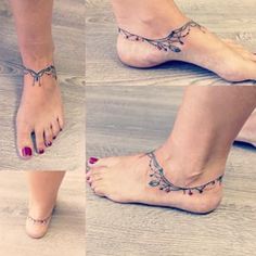 tatouage bracelet cheville pied
