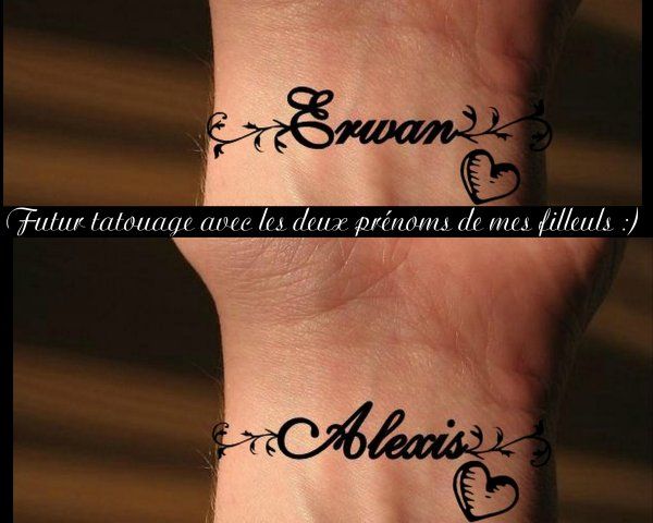 tatouage bracelet prenom