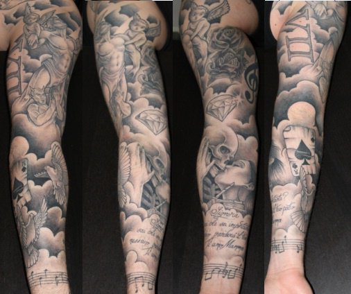 tatouage bras complet chinois