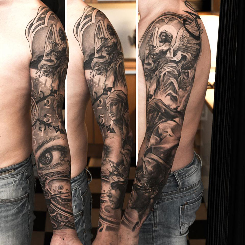 tatouage bras entier