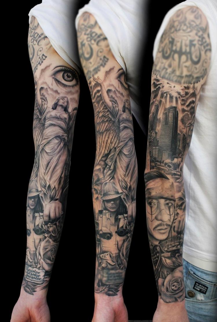 tatouage bras entier