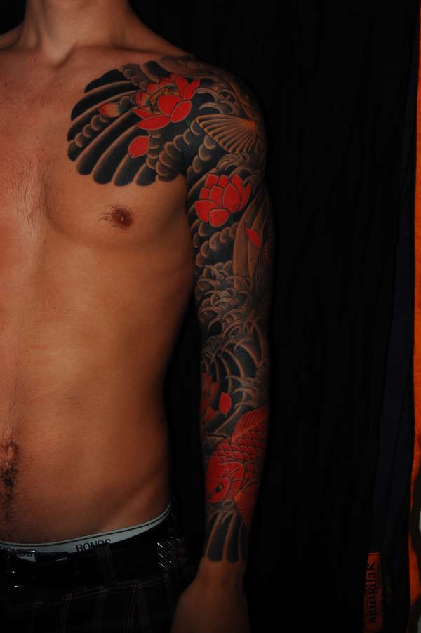 tatouage bras entier japonais
