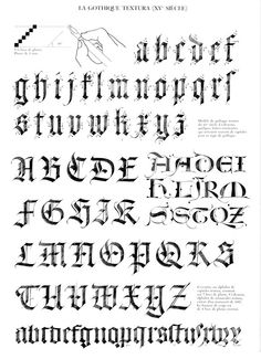 tatouage calligraphie gothique