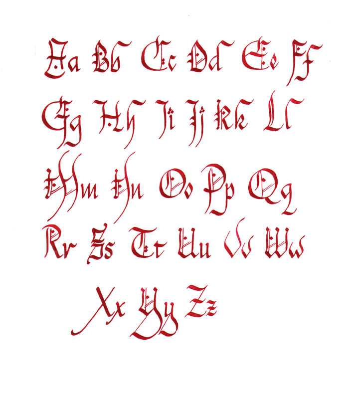 tatouage calligraphie gothique