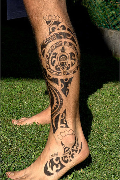 tatouage cheville mollet homme
