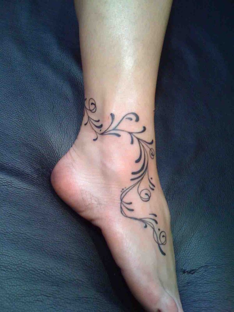 tatouage cheville pied beaute