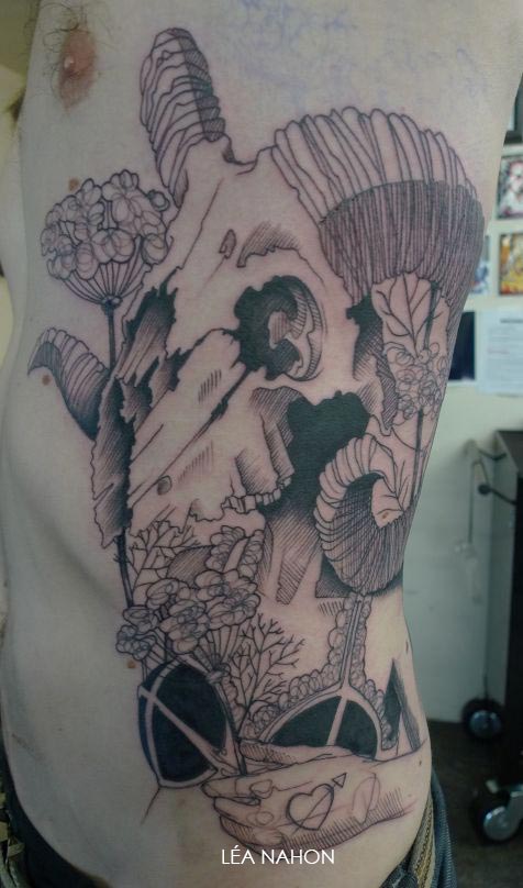 tatouage crane animaux