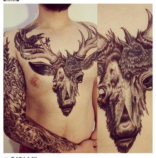 tatouage crane animaux
