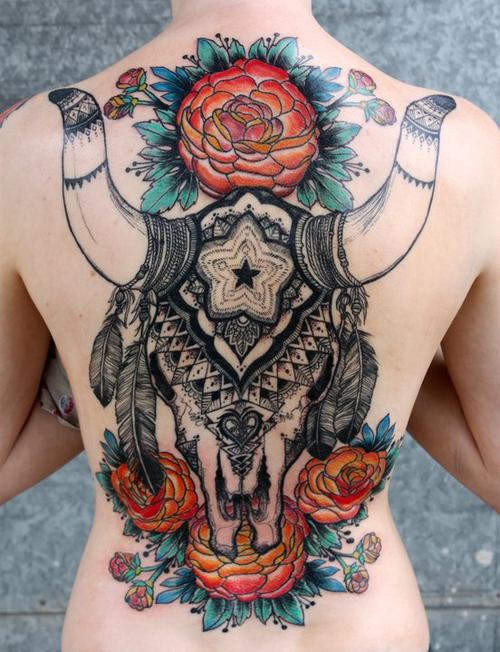 tatouage crane animaux