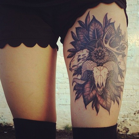 tatouage cuisse femme