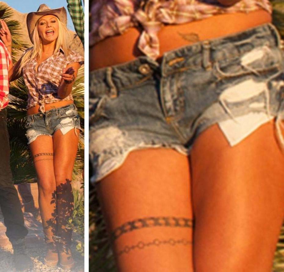 Tatouage cuisse tressia