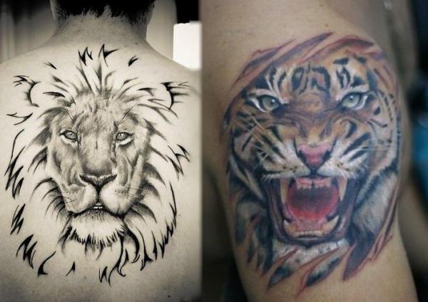 tatouage d'animaux sauvage