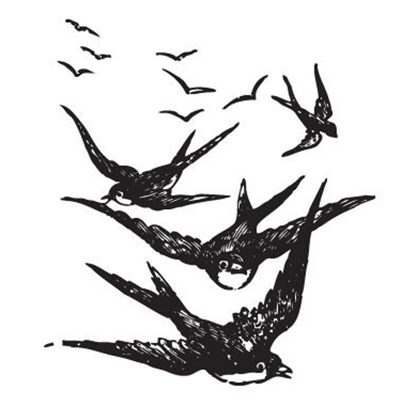 tatouage decalcomanie hirondelle