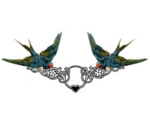 tatouage decalcomanie hirondelle