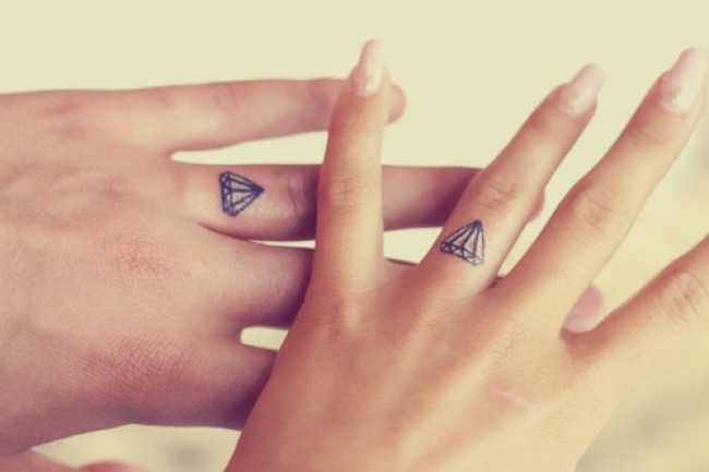tatouage discret sur le doigt