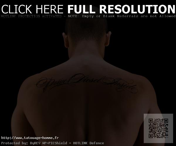 tatouage dos homme