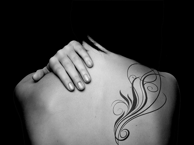 tatouage dos omoplate