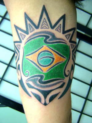 tatouage drapeau brésil