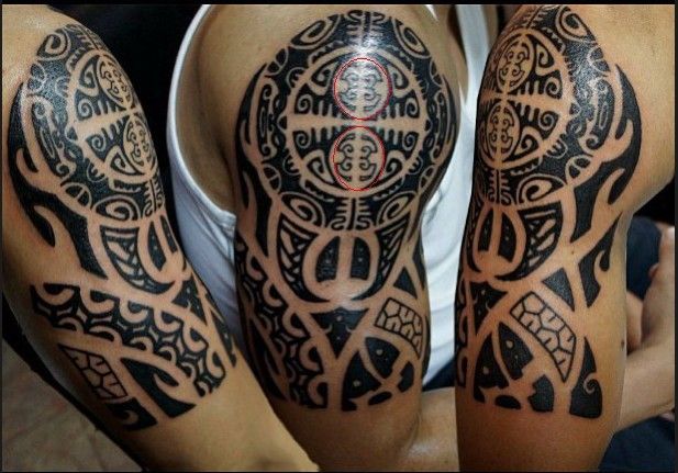 tatouage épaule homme maya